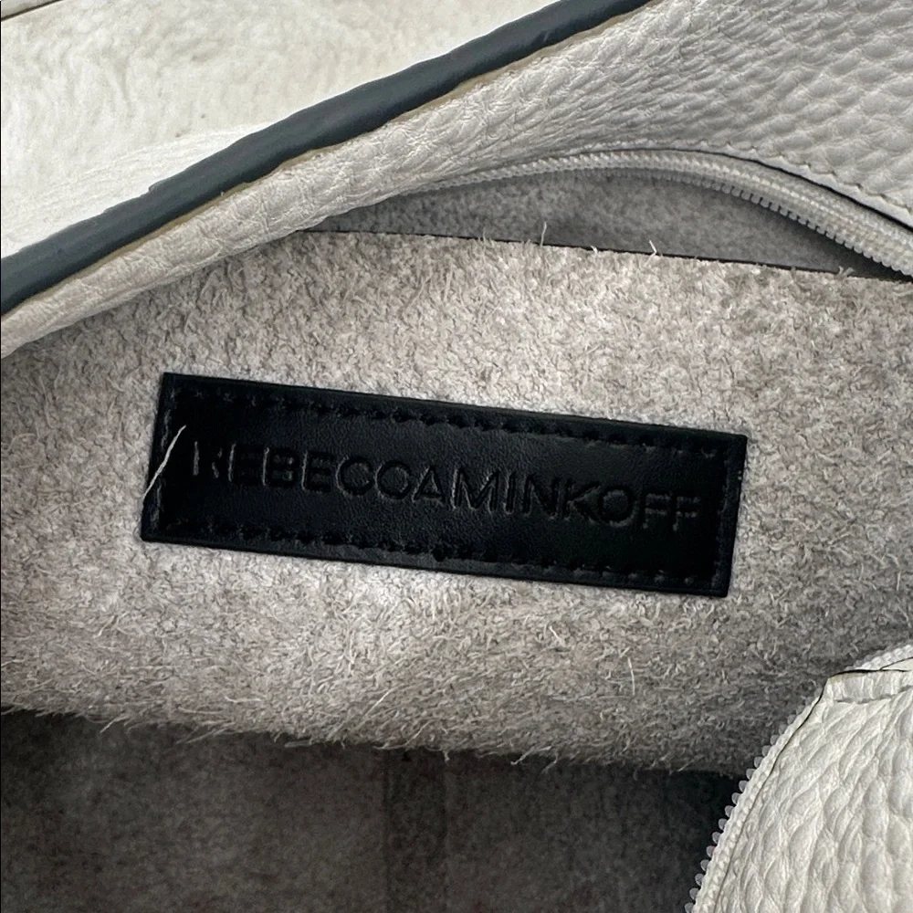 Rebecca Minkoff White Textured Leather Shoulder Hobo Bag